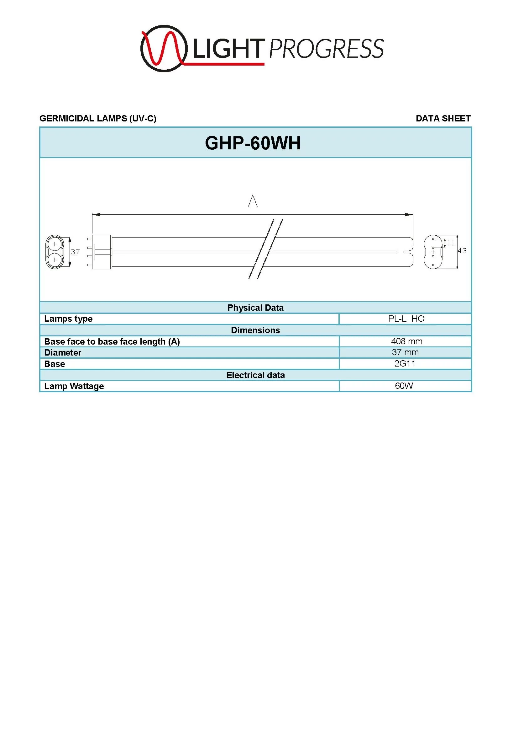GHP-60WH LAMP (UVC)